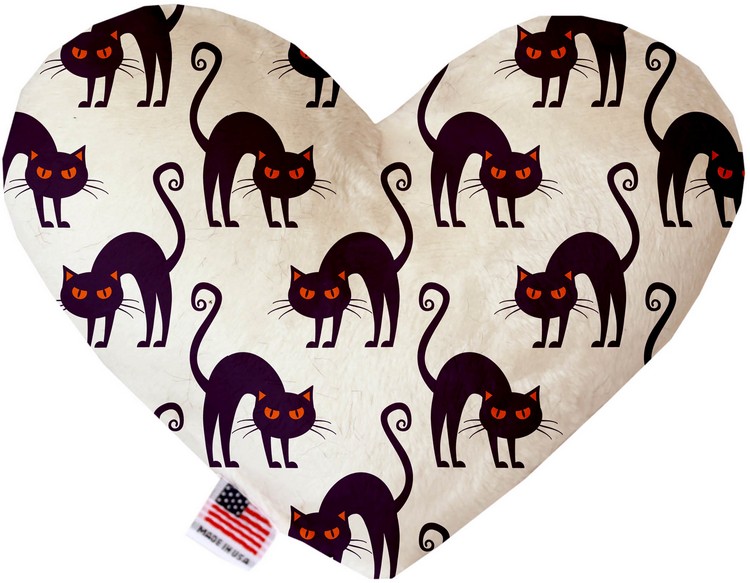 Purple Kitties 8 Inch Canvas Heart Dog Toy